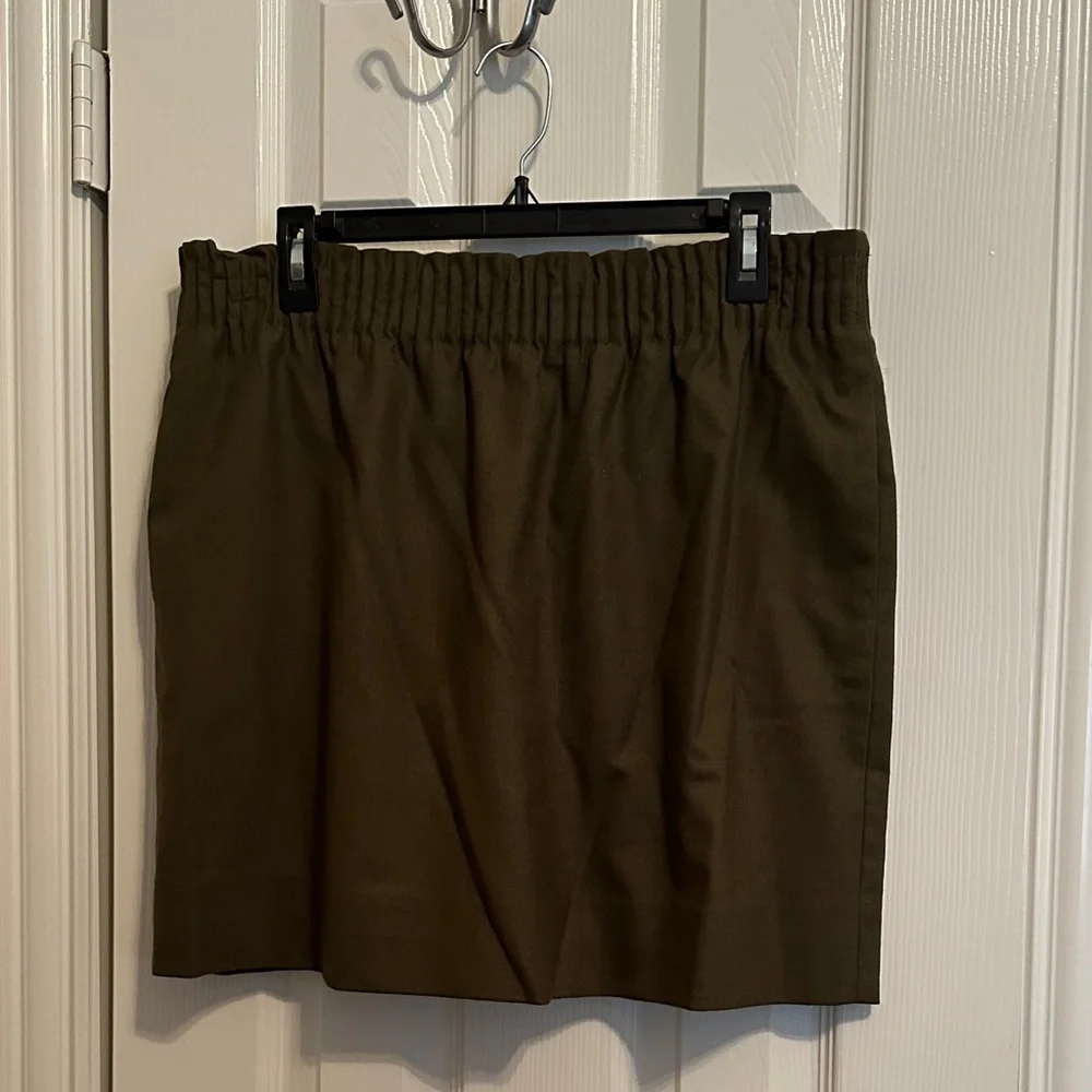 J. Crew Olive Green Mini Skirt